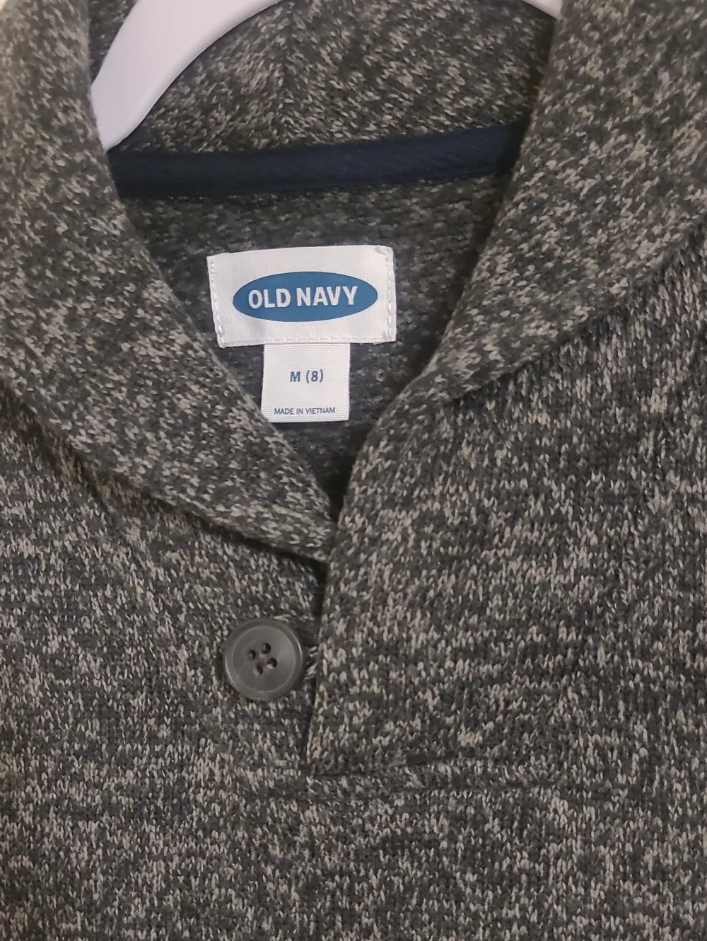 Old Navy Boys Knit Sweater - Charcoal Heather Size Medium 8